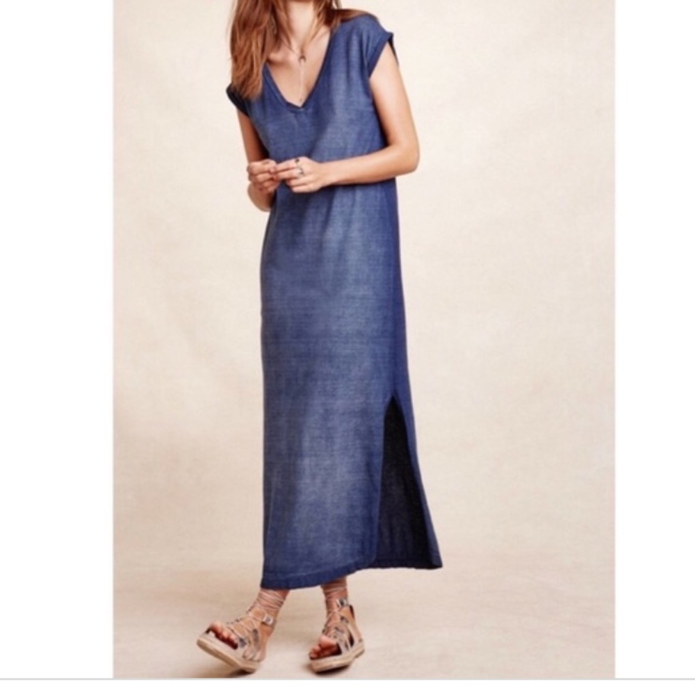 Anthro cotton midi dress